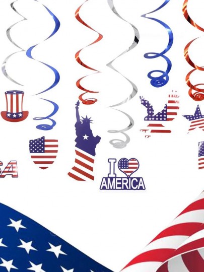 Спиральная подвестка в стиле Я люблю Америку